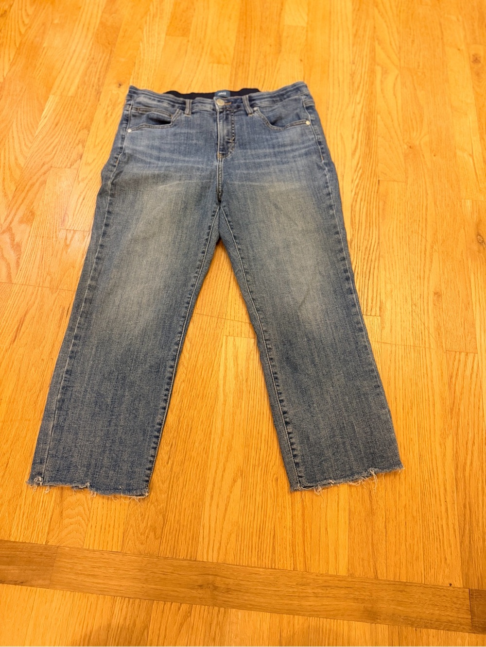 Women's Size 14P "Jag" Jeans Light Blue Cropped Straight Ankle Jeans GUC
